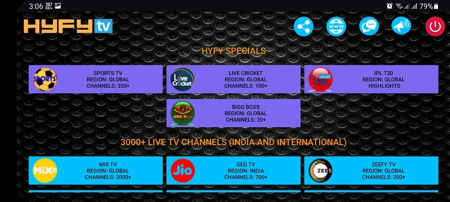 HyFy TV screenshot